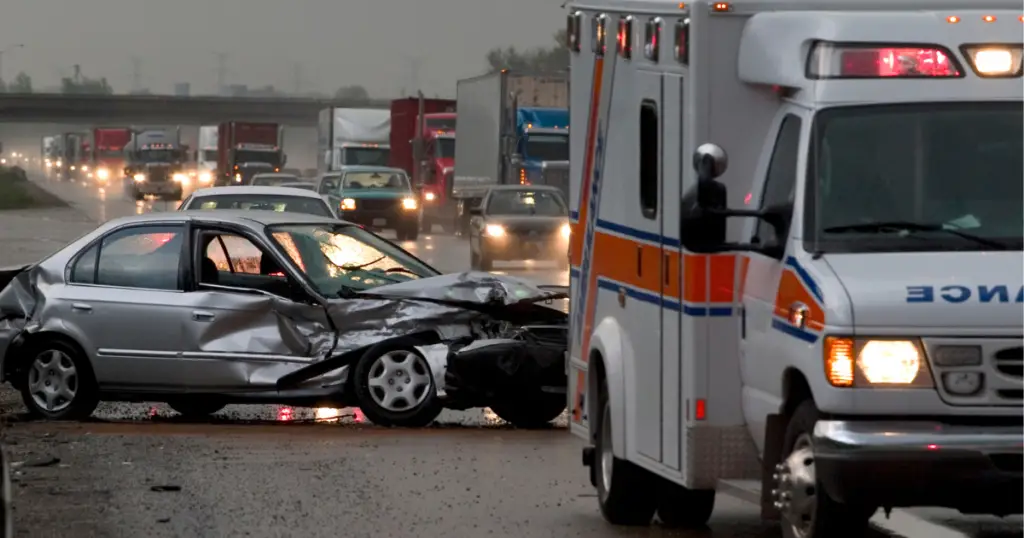 Car accident with ambulance